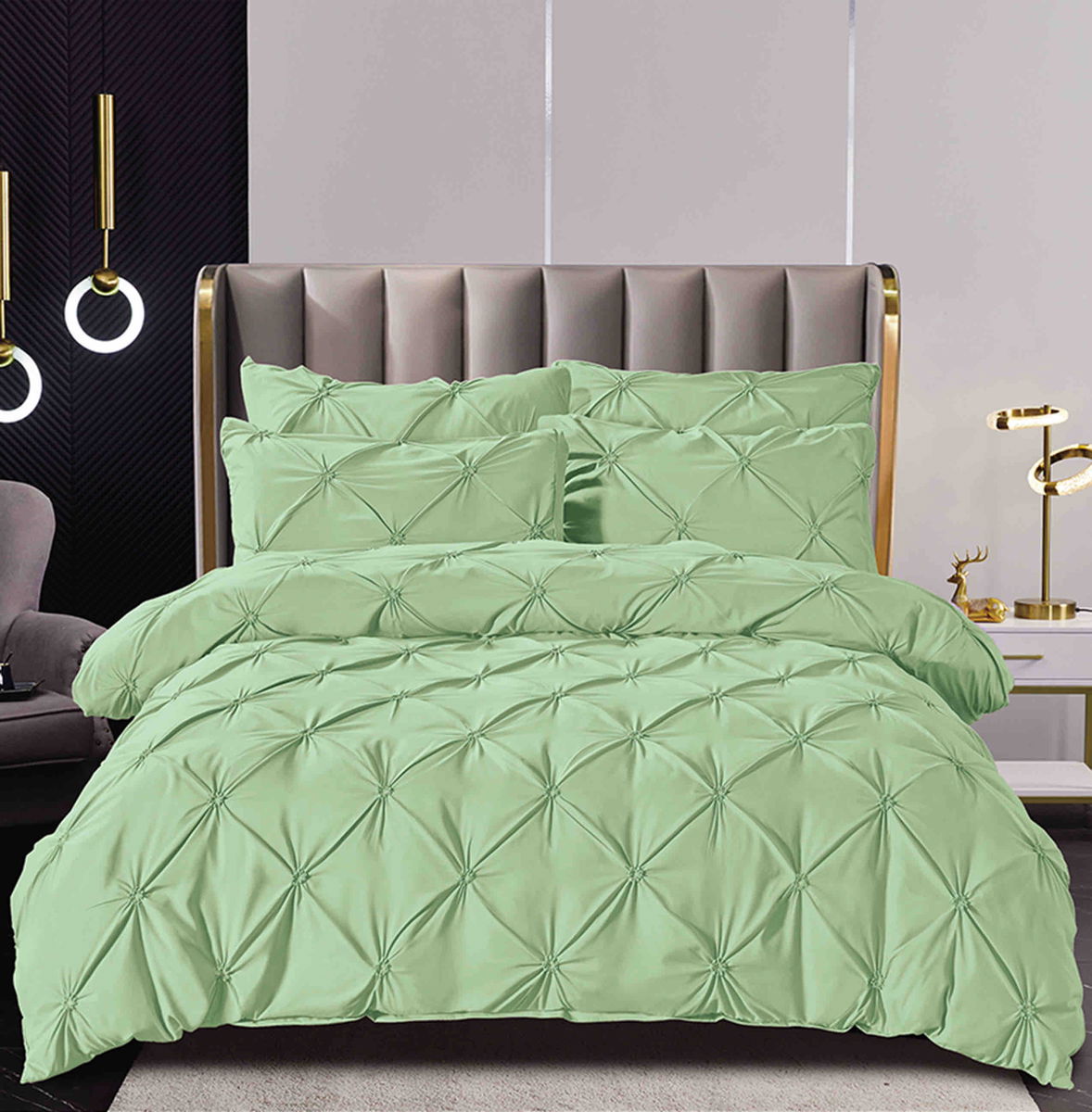 Lenjerie Brodata 6 Piese Finet Premium – Verde Deschis- LFP0045 Lenjerie Brodata 6 Piese Finet Premium – Verde Deschis- LFP0045