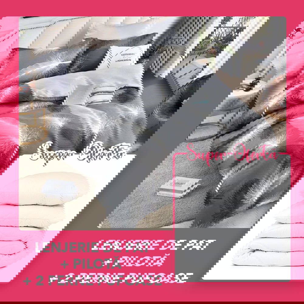 As a billion write a letter Set CADOU - Lenjerie 6 Piese + Pilota + 2 Perne 50x70 cm - Gri Pene Albe si Negre LFJ072 Pret Mic ❤️ - realmagazin.ro As a billion write a letter Set CADOU - Lenjerie 6 Piese + Pilota + 2 Perne 50x70 cm - Gri Pene Albe si Negre LFJ072 Pret Mic ❤️ - realmagazin.ro