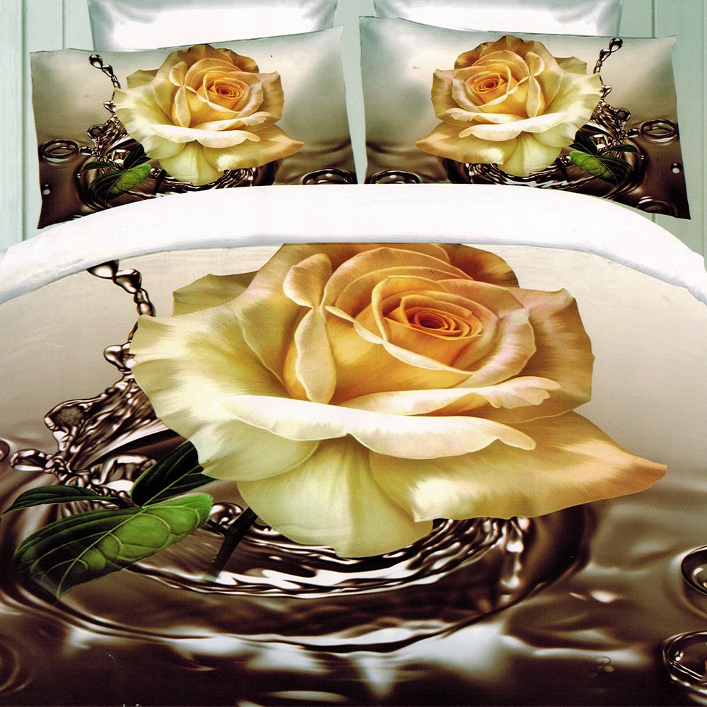 Lenjerie Bumbac Satinat 3D/5D - Elegant Trandafiri LBDN0966 image3