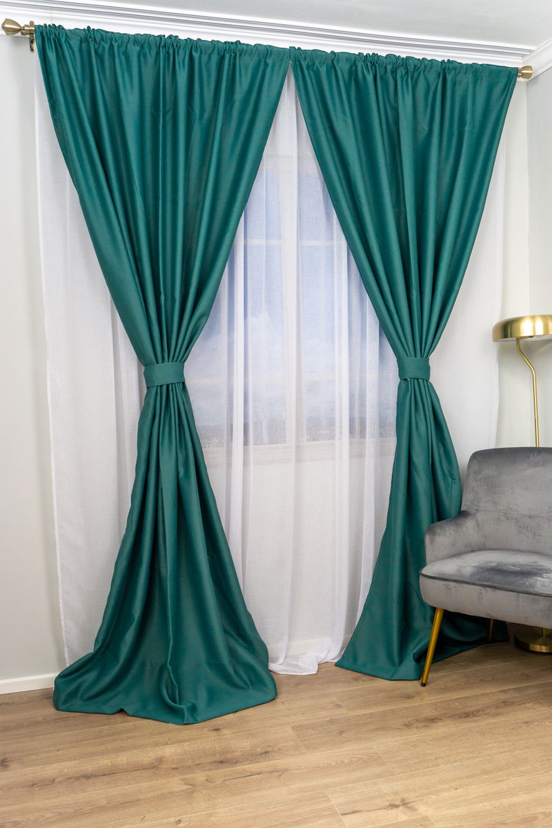 Set 2 Draperii Blackout 150x245cm cu Rejansa -Verde Menta -BOTD017_150x245_ATL