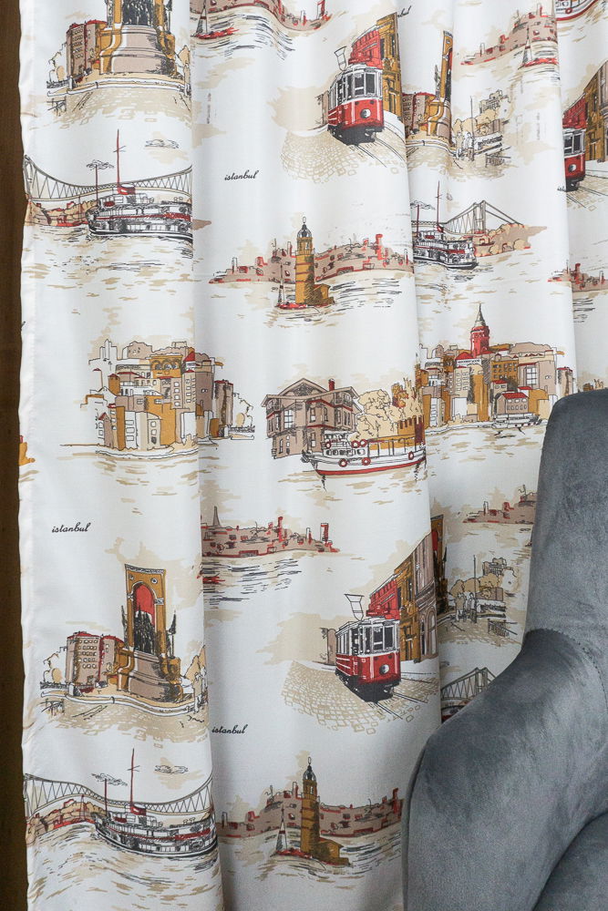 Set 2 Draperii Istanbul City 145x245cm cu Rejansa - DRPS009A_145x245_ATL