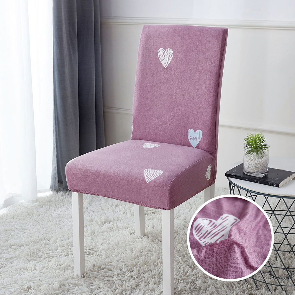 Set 3+1 GRATIS Huse de Scaun Universale cu Imprimeu - Pink Hearts - HS0040