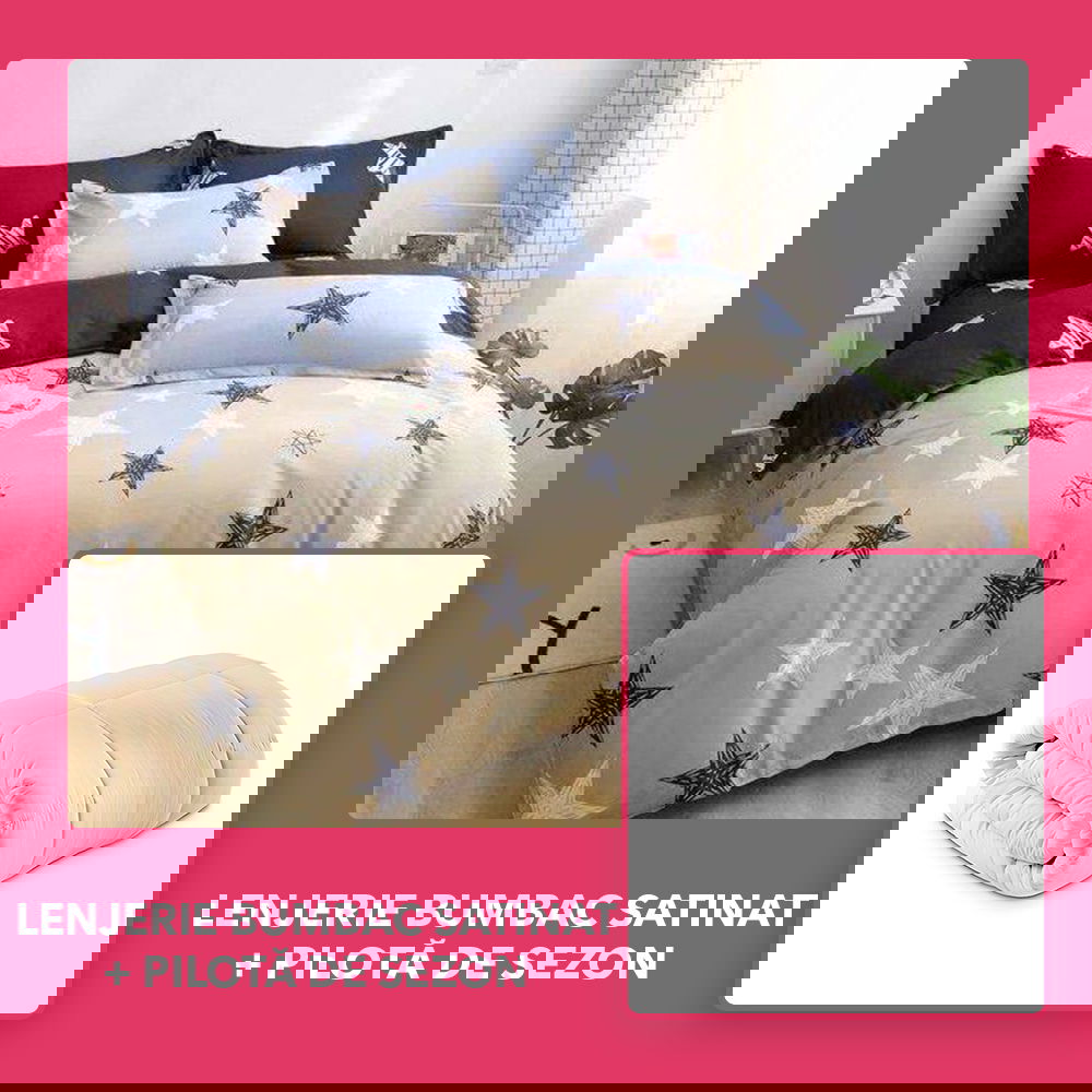 Raise yourself function Pronounce Set CADOU - Lenjerie DUO Bumbac Satinat - Maro cu Stelute + Pilota de sezon - LBD1160 Pret Mic ❤️ - realmagazin.ro Raise yourself function Pronounce Set CADOU - Lenjerie DUO Bumbac Satinat - Maro cu Stelute + Pilota de sezon - LBD1160 Pret Mic ❤️ - realmagazin.ro
