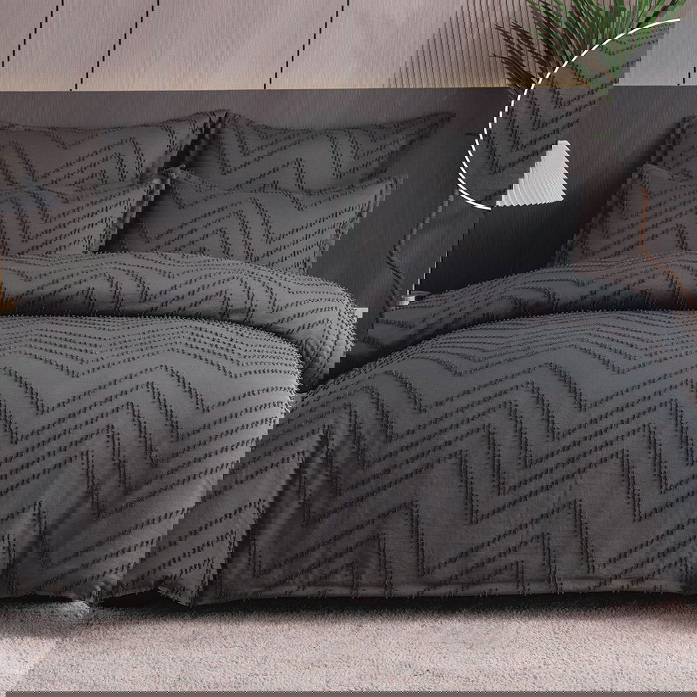 Lenjerie 6 Piese 100% Bumbac Gofrat – Retro Black LBF0029 Lenjerie 6 Piese 100% Bumbac Gofrat – Retro Black LBF0029