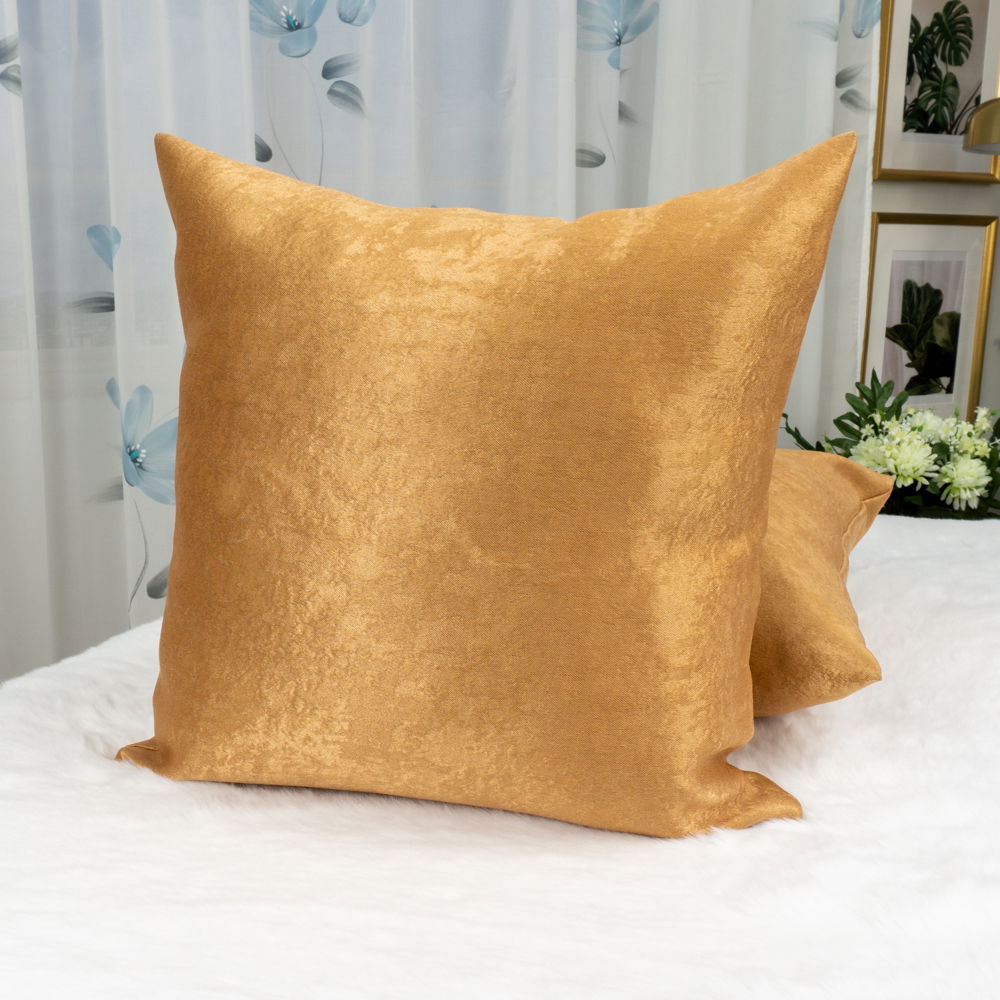 Perna Decorativa Soft Auriu Deschis 45x45cm PD0047_PLC 45x45cm imagine noua