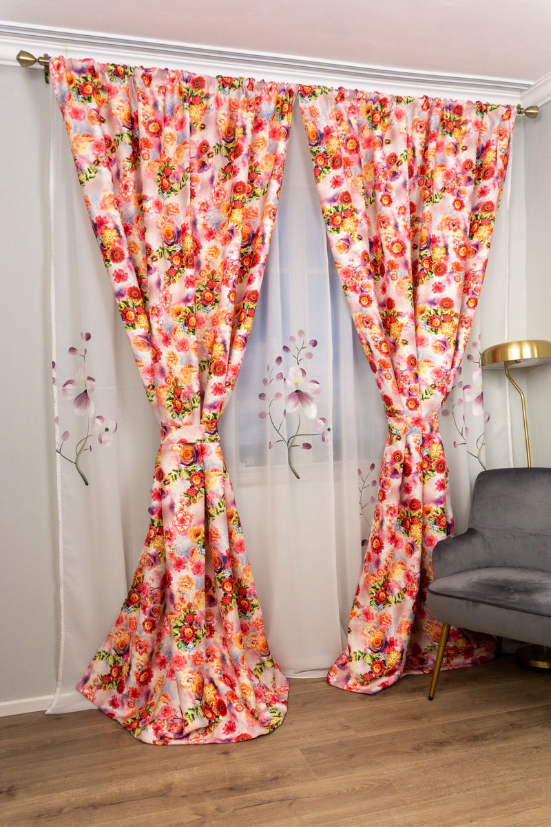 SET Draperii din Satin-2Buc- 140x245cm cu Rejansa- Buchet Flori Colorate – SATD008_145x245_ATL SET Draperii din Satin-2Buc- 140x245cm cu Rejansa- Buchet Flori Colorate – SATD008_145x245_ATL