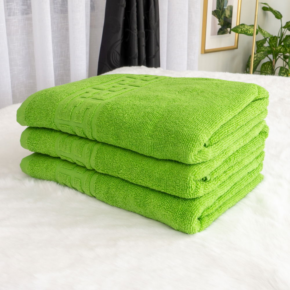 Set 3 Prosoape Verde Lime - Bumbac 100% - 70x130 cm - PROL016