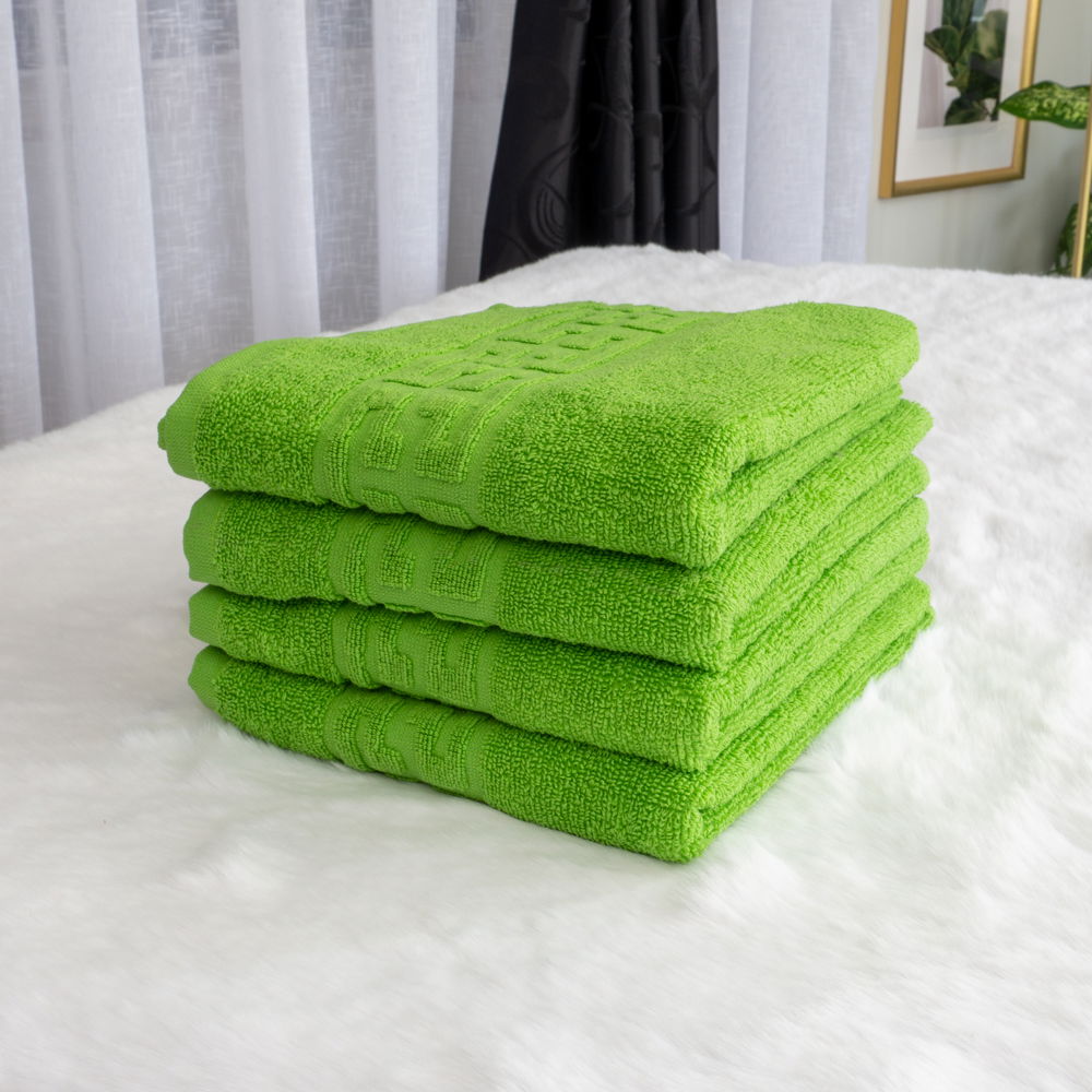 Set 4 Prosoape Verde Lime - Bumbac 100% - 50x90 cm - PROM016