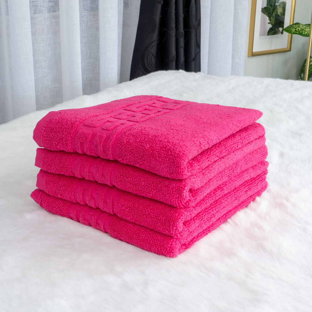 Set 4 Prosoape Roz Fucsia - Bumbac 100% - 50x90 cm - PROM015