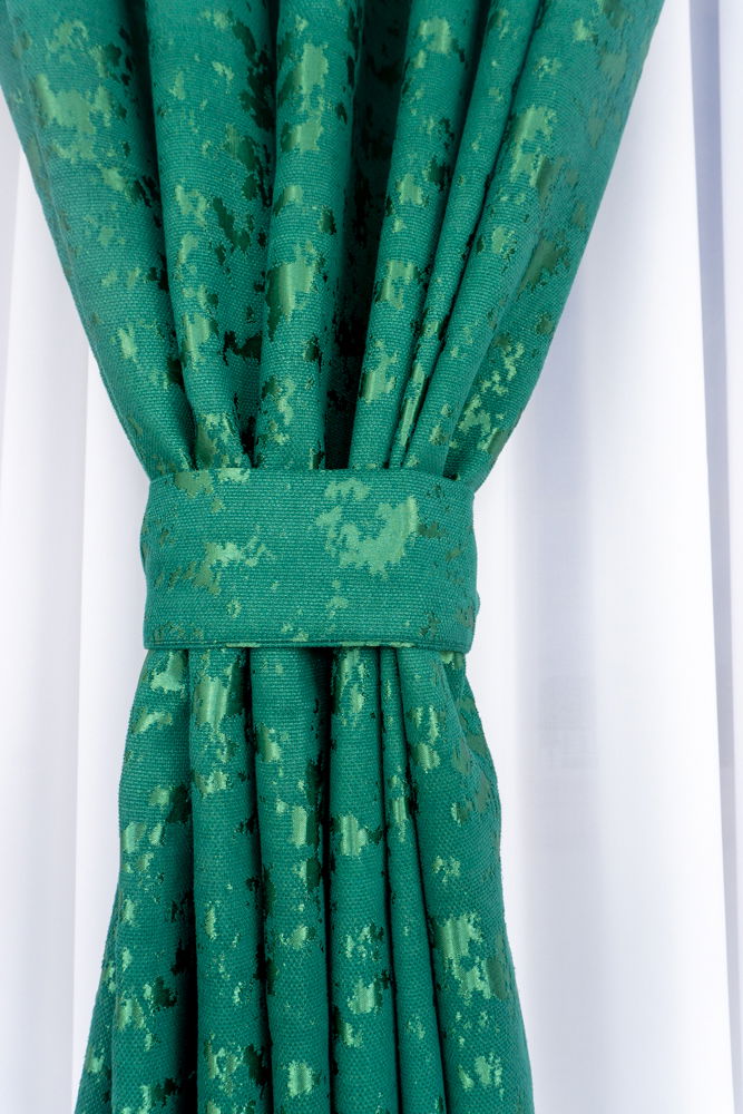 Set 2 Draperii Verde Striat 100x270cm cu Rejansa - STR013_100x270_ATL